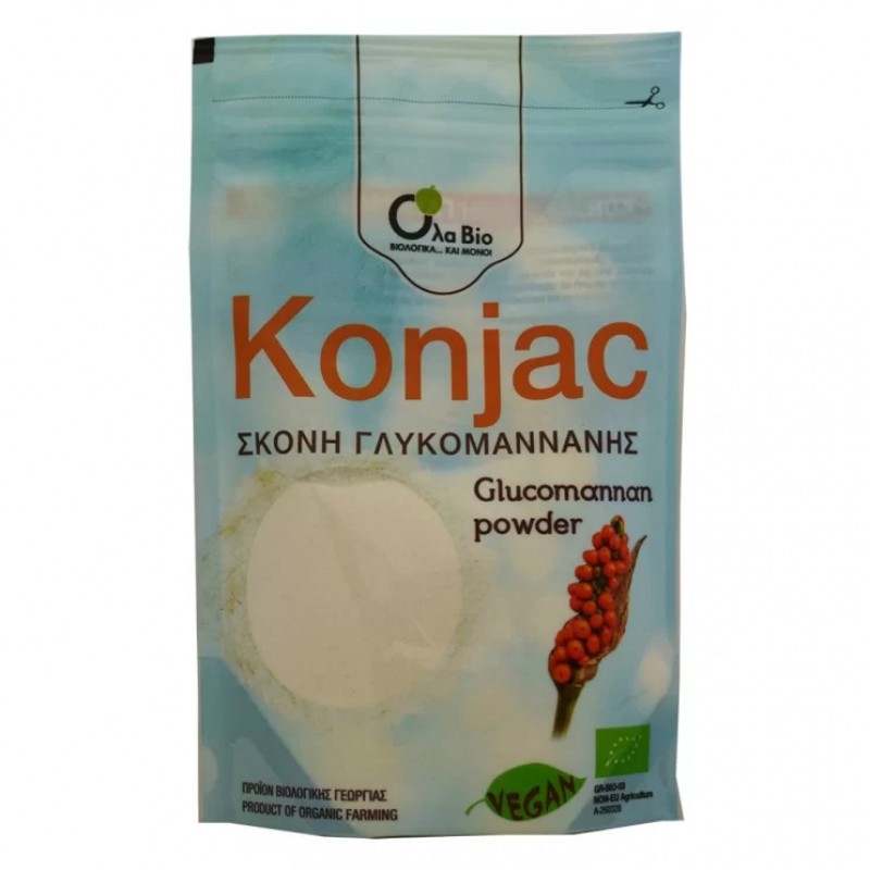 Βιολογική Γλυκομαννάνη σκόνη organic konjac powder 100gr Ola bio Βιολογική Γλυκομαννάνη σκόνη organic konjac powder 100gr Ola bio
