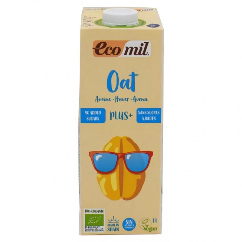 Βιολογικό Ρόφημα βρώμης φυσικό χωρίς ζάχαρη 1L Ecomil