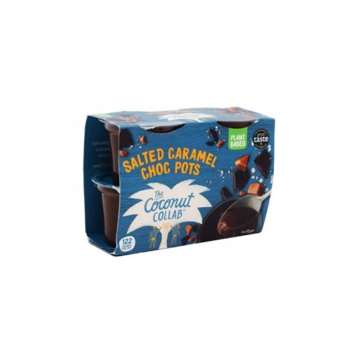Βιολογική φυτική κρέμα σοκολάτας με Καρύδα και αλατισμένη Καραμέλα νηστίσιμη χωρίς Γλουτένη & χωρίς Φοινικέλαιο 4x45gr The Coconut Collab