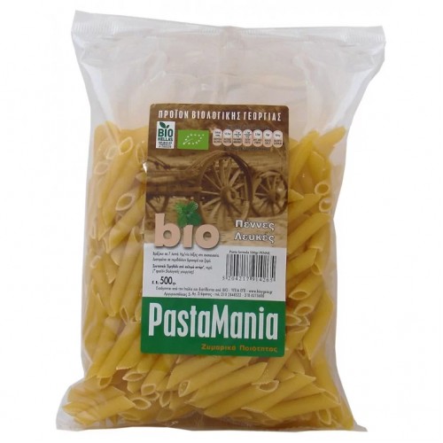 Βιολογικές πέννες λευκές 500gr PastaMania