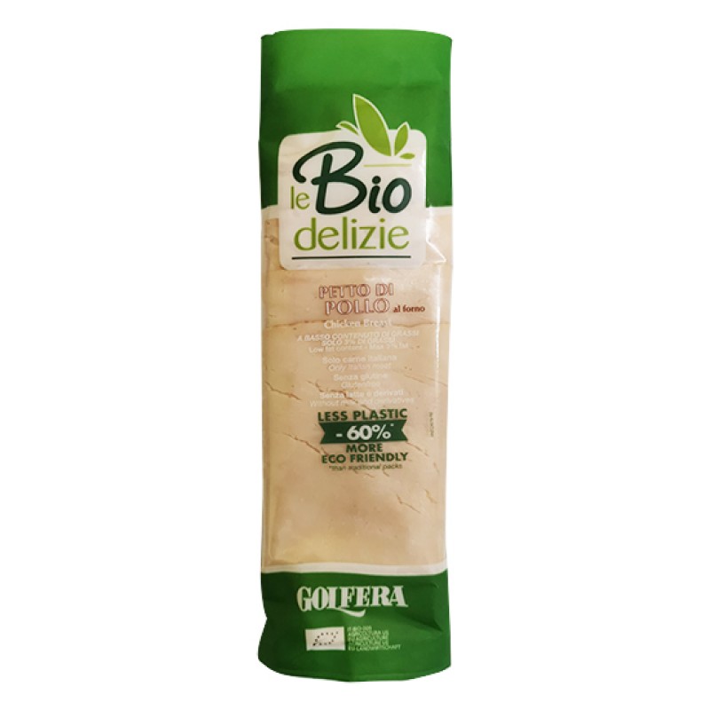 Βιολογικό στήθος κοτόπουλο φέτες χωρίς Γλουτένη 80gr Rotolini
