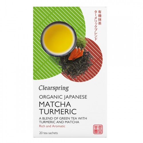 Βιολογικό Τσάι Ιαπωνικό Matcha Turmeric (20 bags) 36gr Clearspring