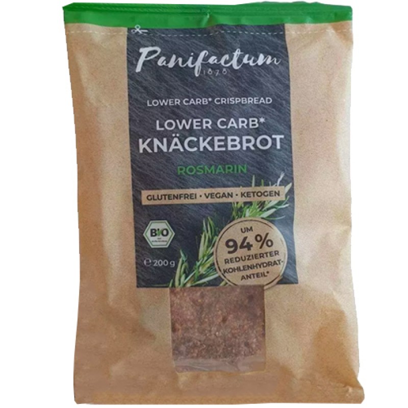 Βιολογικά κράκερς Δεντρολίβανο χωρίς Γλουτένη low carb Keto 200gr Panifactum