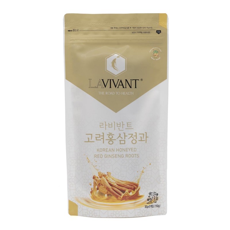 Κορεάτικο Red τζινσενκ μελωμένη ρίζα (συσκευασία 5 τεμαχίων των 30gr) 150gr LAVIVANT