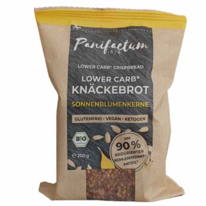 Βιολογικά κράκερς Ηλιόσποροι χωρίς Γλουτένη low carb Keto 200gr Panifactum
