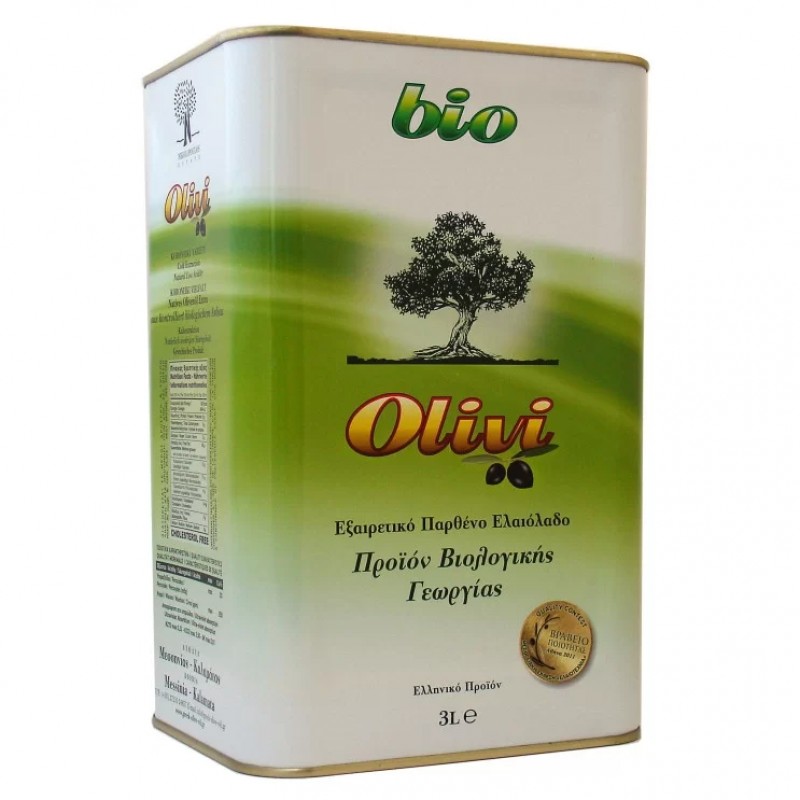 Βιολογικό εξαιρετικό παρθένο ελαιόλαδο Καλαμάτας Κτήμα Νικολόπουλου 3L