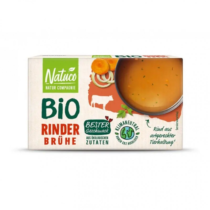 Βιολογικοί Κύβοι ζωμού Βοδινού 80gr Natuco