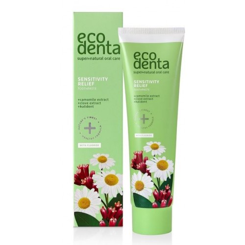 Βιολογική οδοντόκρεμα με Χαμομήλι, Γαρύφαλλο & Kalident για Ευαίσθητα δόντια και ούλα 100ml Eco denta