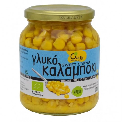Βιολογικό γλυκό καλαμπόκι σε βάζο 350gr Ola Bio