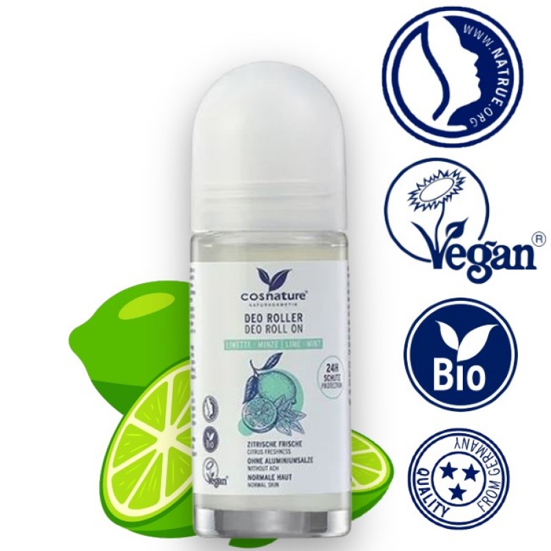 Βιολογικό Αποσμητικό Roll On με Lime & Μέντα