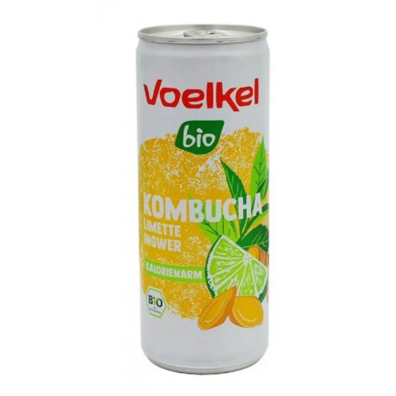 Βιολογική Κομπούχα KOMPUCHA lime&ginger 250ml Voelkel