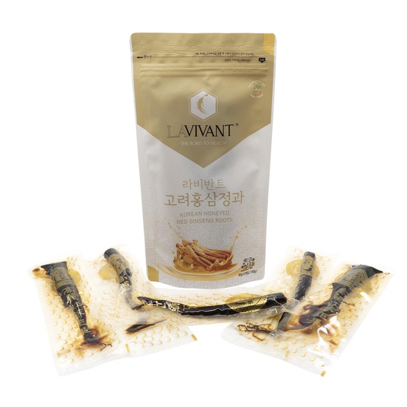 Μελωμένες ρίζες Κορεάτικου κόκκινου τζίνσενγκ 30gr (ατομική συσκευασία) LAVIVANT