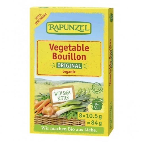 Βιολογικοί κύβοι Λαχανικών Original Χωρίς Ζάχαρη 84gr Rapunzel