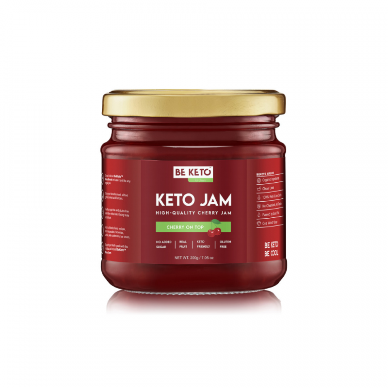Μαρμελάδα Κεράσι KETO JAM CHERRY χωρίς ζάχαρη & χωρίς Γλουτένη 200gr BE KETO