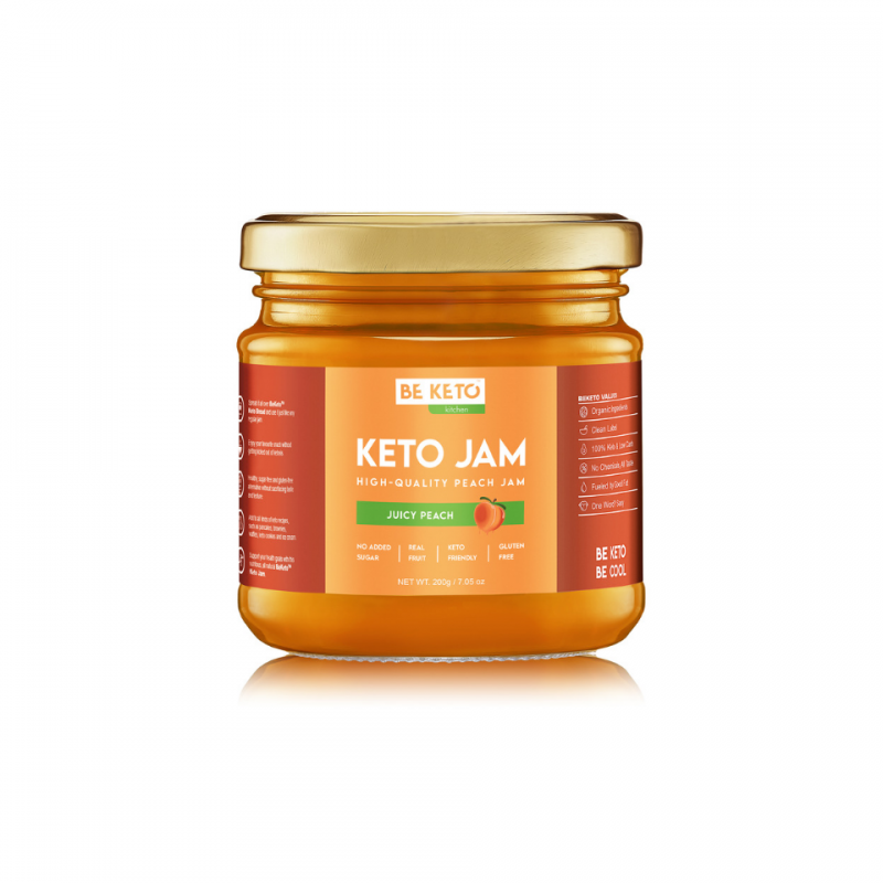 Μαρμελάδα Ροδάκινο KETO JAM PEACH χωρίς ζάχαρη & χωρίς Γλουτένη 200gr BE KETO