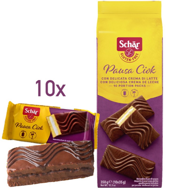 Βιολογικό Κέικ σοκολάτας χωρίς Γλουτένη PAUSA CIOK 350gr (10x35gr) Schar