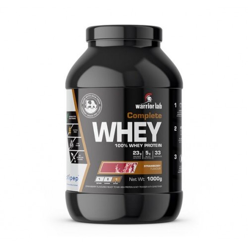 Πρωτεΐνη ορού γάλακτος WHEY Complete Strawberry 1000gr Warrior lab