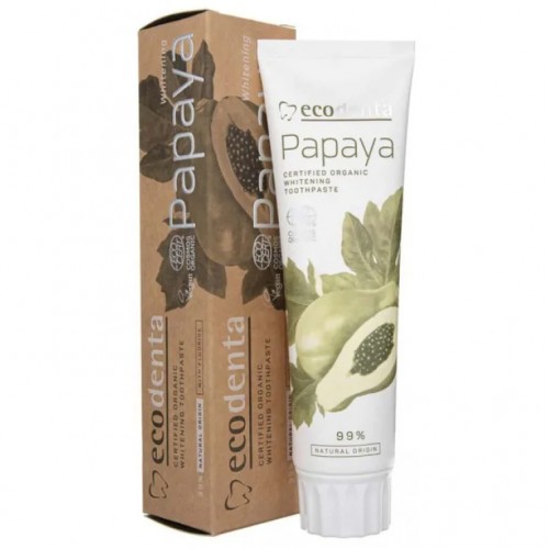 Βιολογική οδοντόκρεμα υψηλής προστασίας και λεύκανσης με PAPAYA 100ml Eco Denta