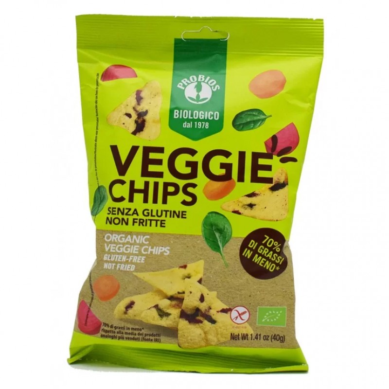 Βιολογικά τσιπς Λαχανικών Χωρίς Γλουτένη μη τηγανισμένα Veggie chips PROBIOS 40gr