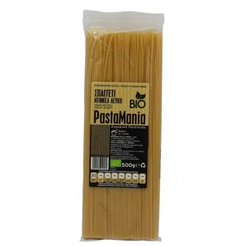 Βιολογικό Σπαγγέτι Ντίνκελ λευκό 500gr PastaMania