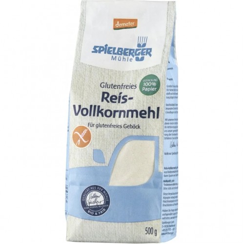 Βιολογικό Αλεύρι Ρυζιού ολικής χωρίς Γλουτένη 500gr Spielberger