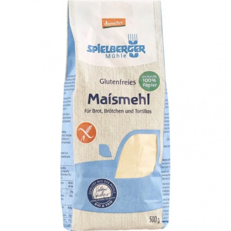 Βιολογικό Αλεύρι Καλαμποκιού χωρίς Γλουτένη 500gr Spielberger