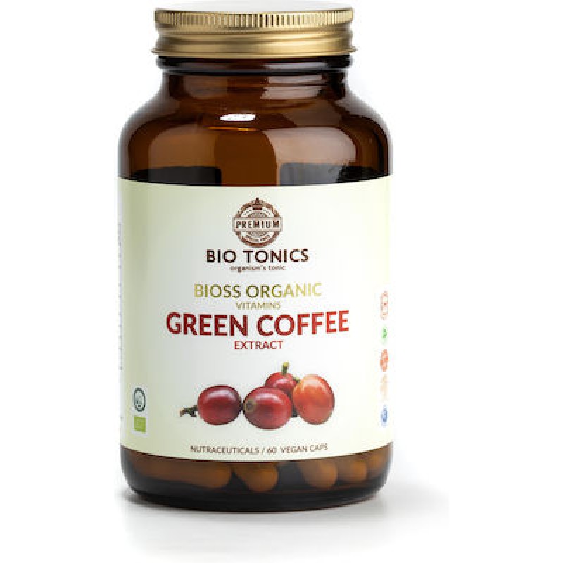 Συμπλήρωμα διατροφής πράσινου καφέ GREEN COFFEE EXTRACT 60 caps Vegan BIO TONICS