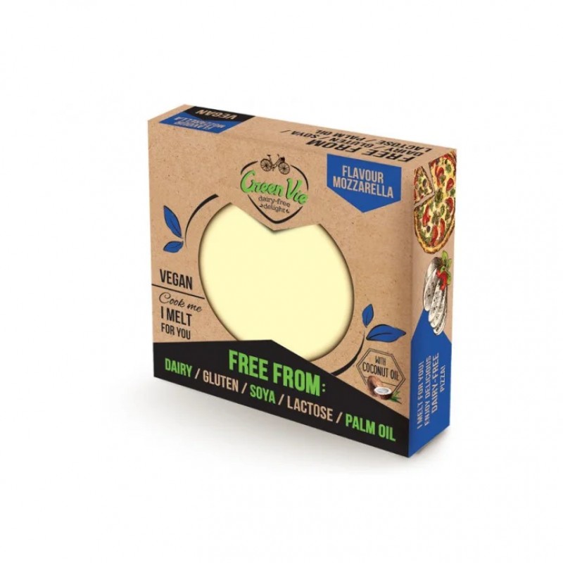 Βιολογική Χορτοφαγική Μοτσαρέλα Mozzarella κομμάτι Vegan χωρίς Γλουτένη & χωρίς Λακτόζη 250gr Green Vie