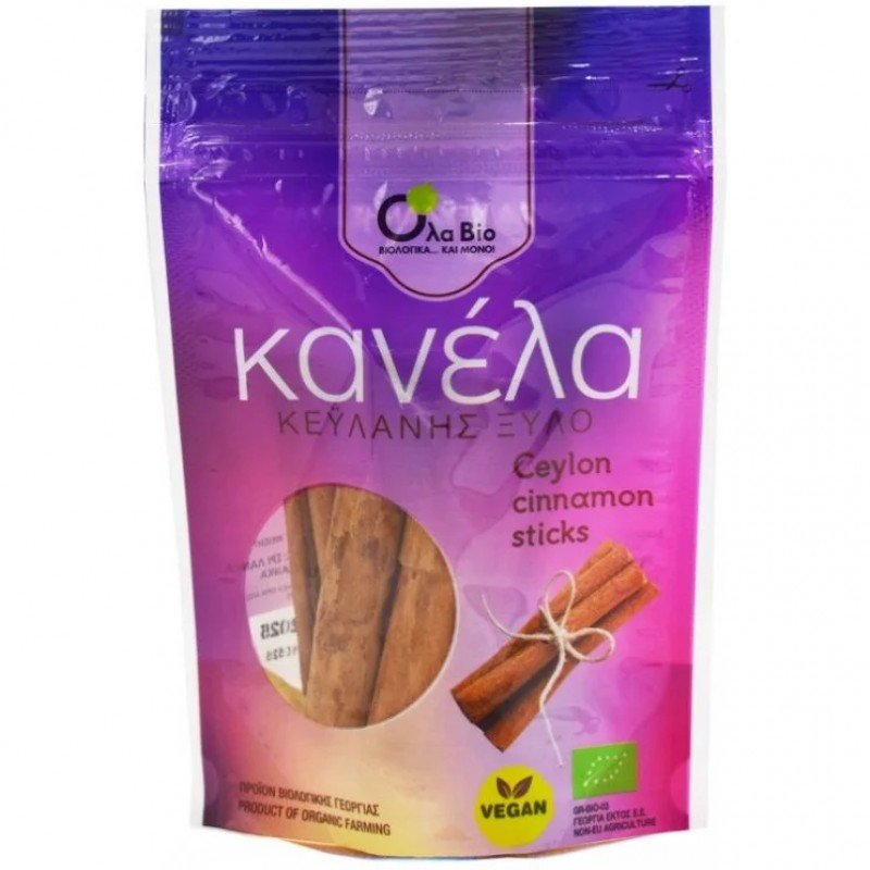 Βιολογική κανέλα Κεϋλάνης ξυλάκια 50gr Ola bio