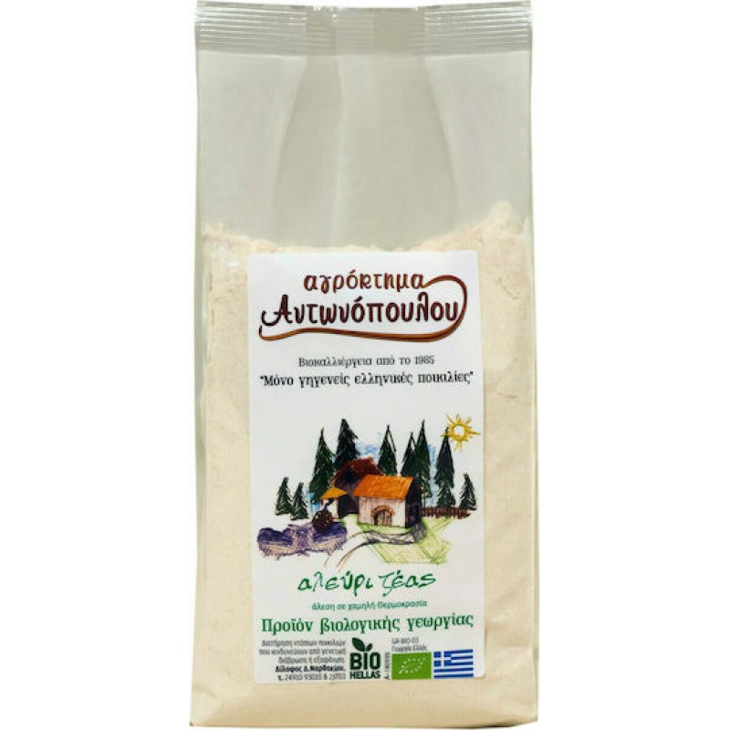 Βιολογικό αλεύρι Ζέας λευκό 1kg Αγρόκτημα Αντωνόπουλου