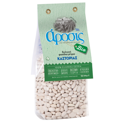 Βιολογικά Φασόλια μέτρια Καστοριάς 500gr Arosis