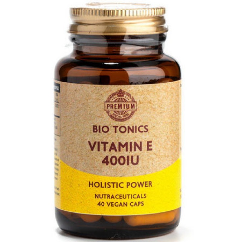 Βιταμίνη Ε Vitamin E premium 400mg 40 vegan caps BIO TONICS