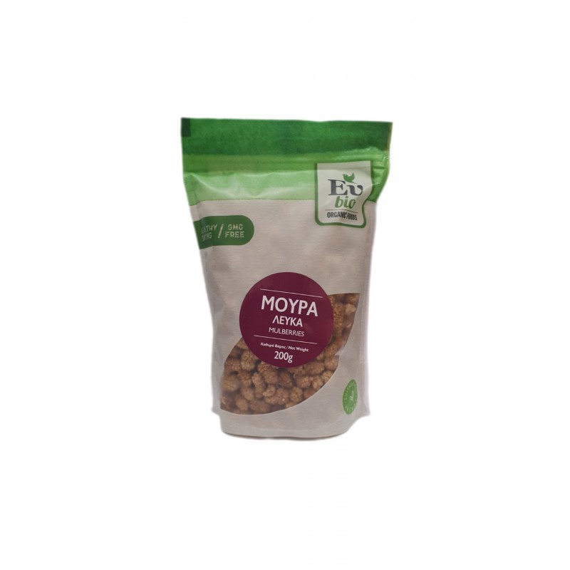 Βιολογικά Μούρα λευκά MULBERRIES 200gr Eubio