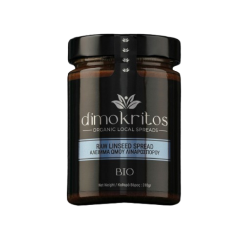 Βιολογικό άλειμμα Λιναρόσπορου Ελληνικό χωρίς Γλουτένη 310gr Dimokritos