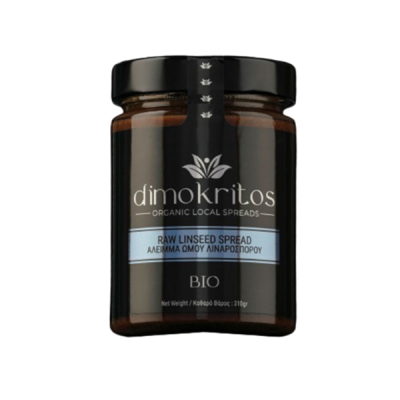 Βιολογικό άλειμμα Λιναρόσπορου Ελληνικό χωρίς Γλουτένη 310gr Dimokritos