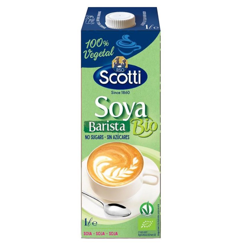 Βιολογικό Αφρόγαλα Σόγιας Barista χωρίς ζάχαρη Vegan 1L Scotti