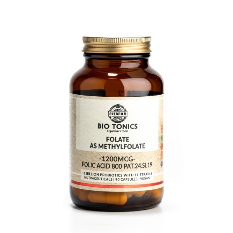 ΦΟΛΙΚΟ ΟΞΥ FOLATE AS METHYFOLATE FOLIC ACID 1200MG VEGAN CAPS BIO TONICS