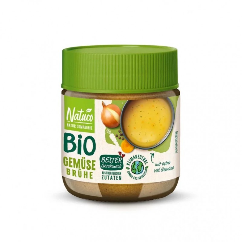 Βιολογικός ζωμός Λαχανικών και βοτάνων σε σκόνη χωρίς ζάχαρη και Φοινικέλαιο Vegan 100gr Natuco