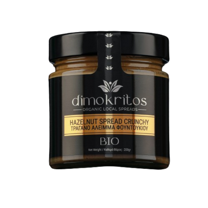 Βιολογικό άλειμμα Φουντουκιού Ελληνικό χωρίς Γλουτένη 200gr Dimokritos