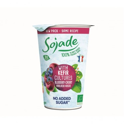 Βιολογικό Κεφίρ Σόγιας με Μύρτιλλο Κεράσι χωρίς ζάχαρη 250gr Sojade 
