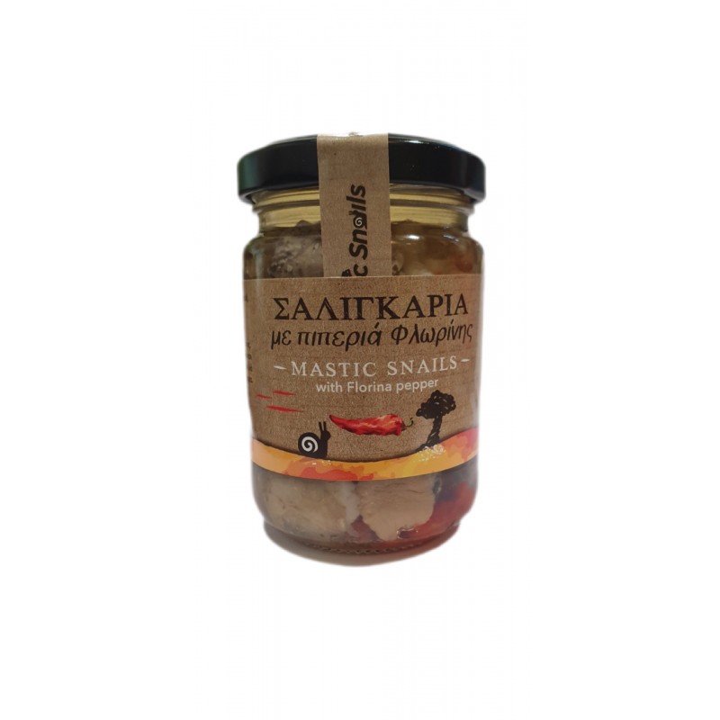 Σαλιγκάρια με Πιπεριά Φλωρίνης Χίου 140gr Mastic Snails