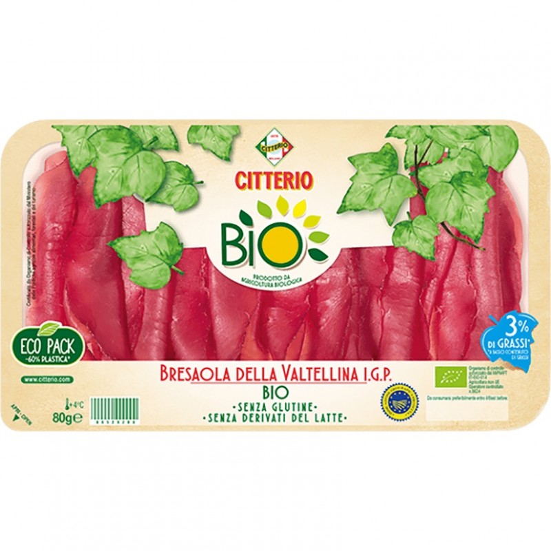 Βιολογικό αλλαντικό Μπρεσαολα Bresaola φέτες, χωρίς γλουτένη & χωρίς λακτόζη 80gr Citterio Βιολογικό αλλαντικό Μπρεσαολα Bresaola φέτες, χωρίς γλουτένη & χωρίς λακτόζη 80gr Citterio