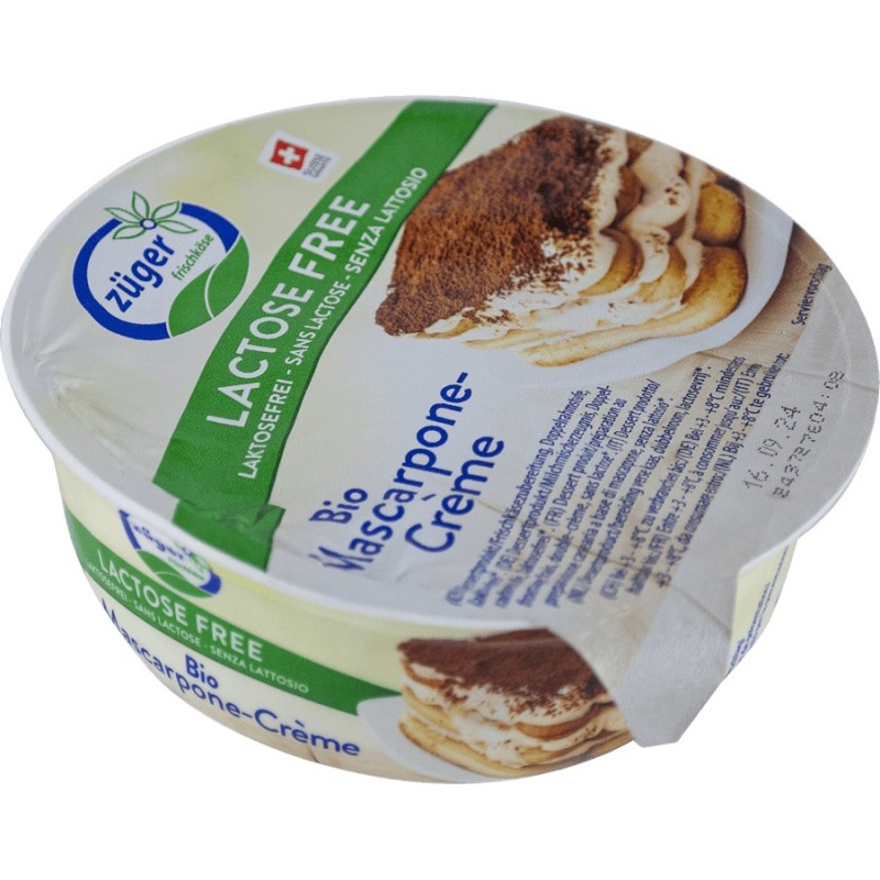 Βιολογικό Τυρί Μασκαρπόνε Mascarpone χωρίς λακτόζη 250gr Zuger