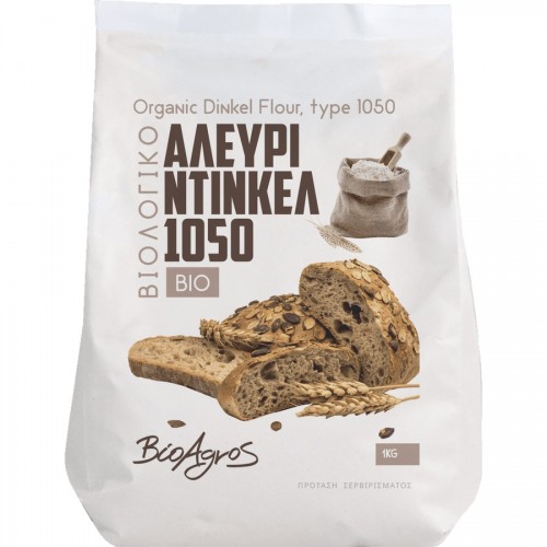 Βιολογικά αλεύρι ντινκελ λευκό 1kg Βιοαγρος