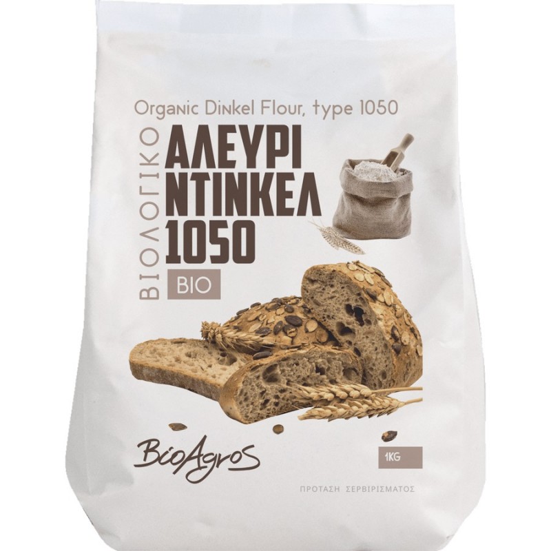 Βιολογικά αλεύρι ντινκελ λευκό 1kg Βιοαγρος Βιολογικά αλεύρι ντινκελ λευκό 1kg Βιοαγρος