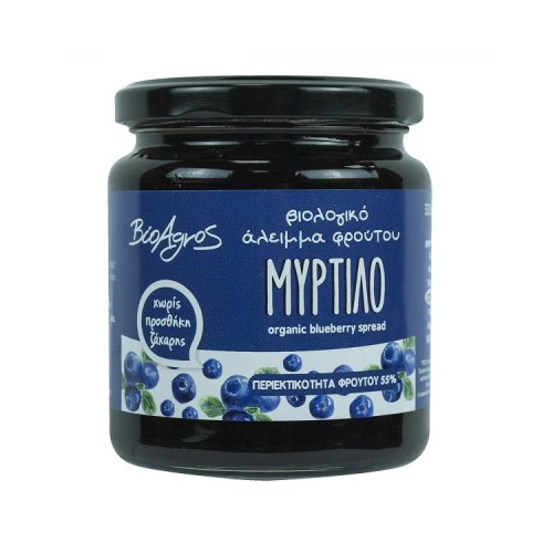 Βιολογικό Άλειμμα Μυρτιλλο χωρίς ζάχαρη 320gr Βιοαγρος