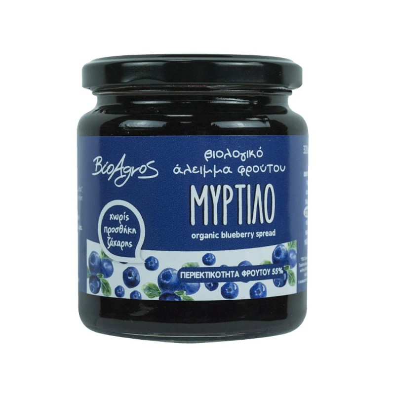 Βιολογικό Άλειμμα Μυρτιλλο χωρίς ζάχαρη 320gr Βιοαγρος Βιολογικό Άλειμμα Μυρτιλλο χωρίς ζάχαρη 320gr Βιοαγρος