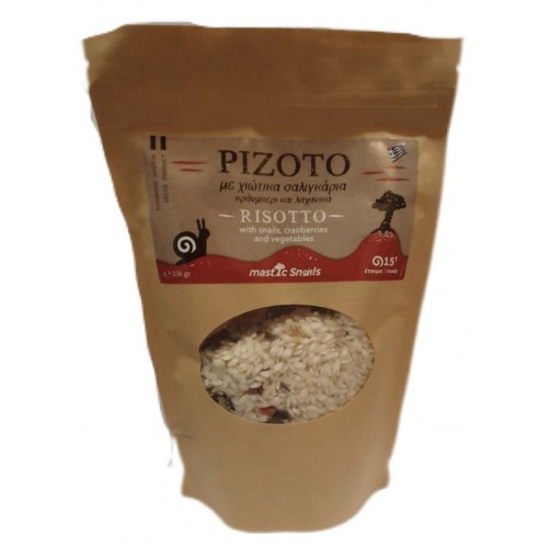 Ριζότο με Σαλιγκάρια Χίου Λαχανικά & Κρανμπερυ 330gr Mastic Snails