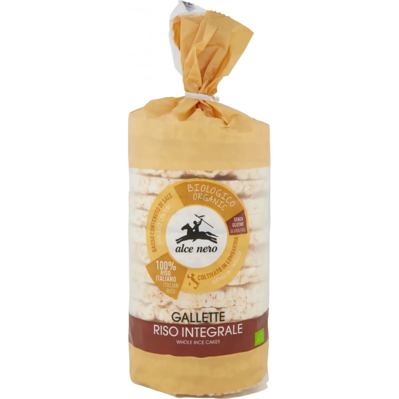 Βιολογικές Ρυζογκοφρέτες ολικής άλεσης 100gr Alce Nero