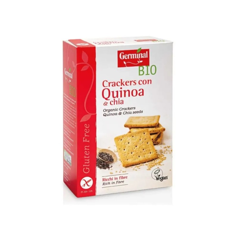 Βιολογικά κράκερ Κινόα & Chia χωρίς γλουτένη Vegan 150gr Germinal Βιολογικά κράκερ Κινόα & Chia χωρίς γλουτένη Vegan 150gr Germinal